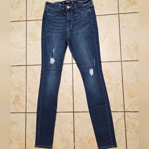 Hollister Women's Dark Blue Skinny Jeans